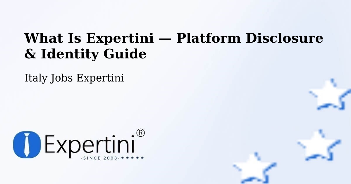 What Is Expertini — Platform Disclosure & Identity Guide – Teor